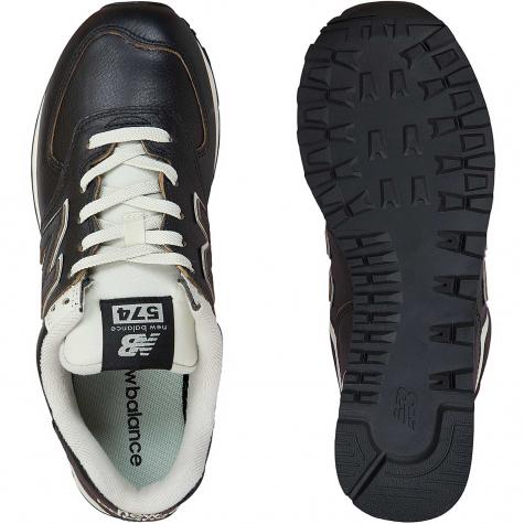 New Balance Sneaker 574 Leder/Synthetik schwarz