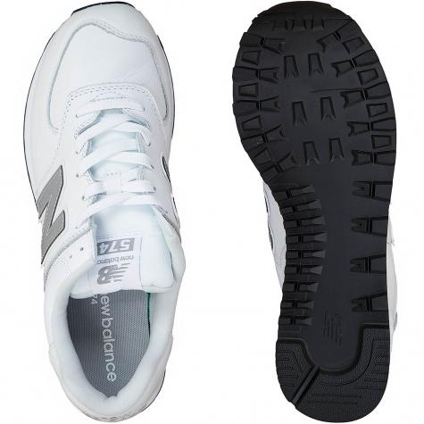 New Balance Sneaker 574 Leder/Synthetik weiß/grau 