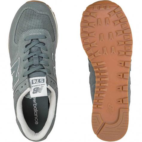 New Balance Sneaker 574 Leder/Synthetik grau 