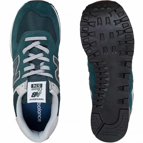 New Balance Sneaker 574 Leder/Textil/PU grün 