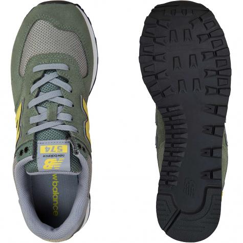 New Balance Sneaker 574 Leather/Textile/PU grün 