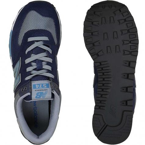 New Balance Sneaker 574 PU Wildleder/Textil blau/grau 