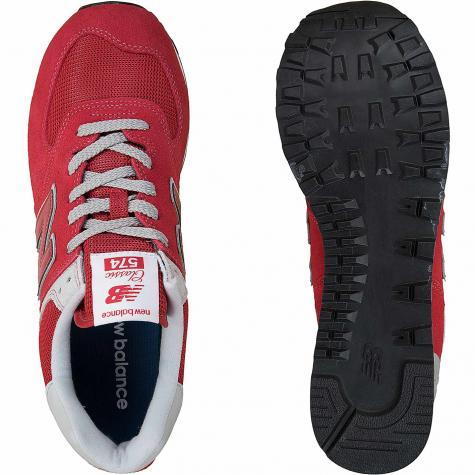 New Balance Sneaker 574 Wildleder/Mesh/Synthetik rot 