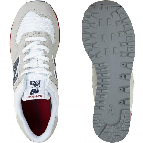 New Balance Sneaker 574 Wildleder/Textil weiß/grau 