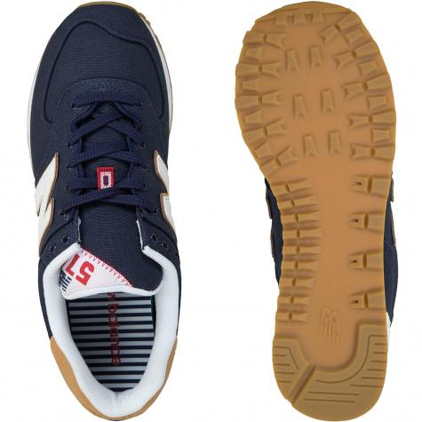 New Balance Sneaker 574 Textil/Leder dunkelblau/braun 