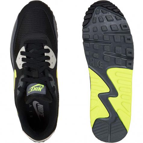 Nike Sneaker Air Max 90 Essential grau/schwarz/gelb 