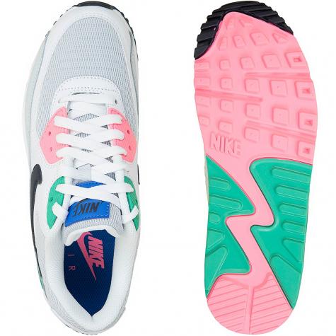 Nike Damen Sneaker Air Max 90 Essential weiß/pink/grün 