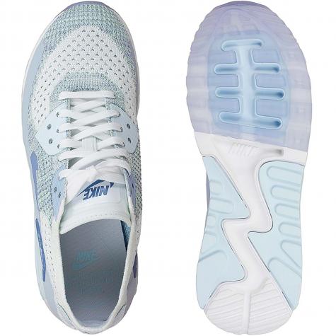 Nike Damen Sneaker Air Max 90 Ultra 2.0 Flyknit weiß/blau 