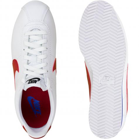 Nike Damen Sneaker Classic Cortez Leather weiß/rot 