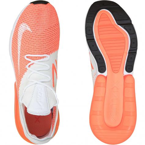 Nike Damen Sneaker Air Max 270 Flyknit coral/weiß