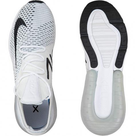 Nike Damen Sneaker Air Max 270 Flyknit weiß/schwarz 
