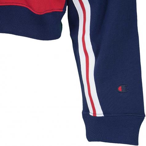 Champion Damen Sweatshirt Croptop dunkelblau/rot
