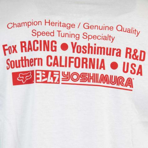 Fox Yoshimura Racer Profile Herren T-Shirt weiß 