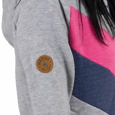 Mazine Damen Hoody Tasty grau/dunkelblau/pink