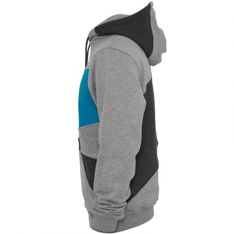 Urban Classics Hoody Zig Zag grau/grau/türkis