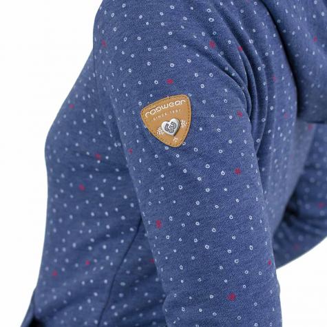 Ragwear Damen-Hoody Chelsea Hearts Zip indigo meliert