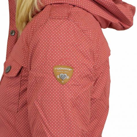 Ragwear Damen-Jacke Laika Minidots dusty red