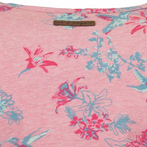 Ragwear Damen T-Shirt Mint Flowers rosa 