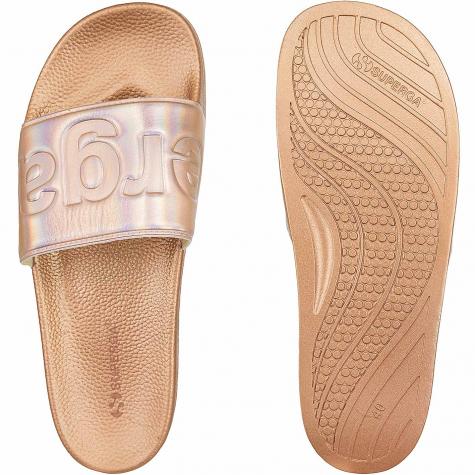 Superga Damen Badelatschen 1908 Pumeto Iridescen rose gold