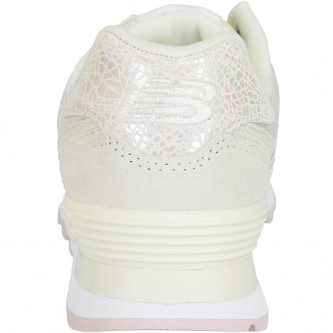 New Balance Damen Sneaker WL574 B Suede/Mesh weiß