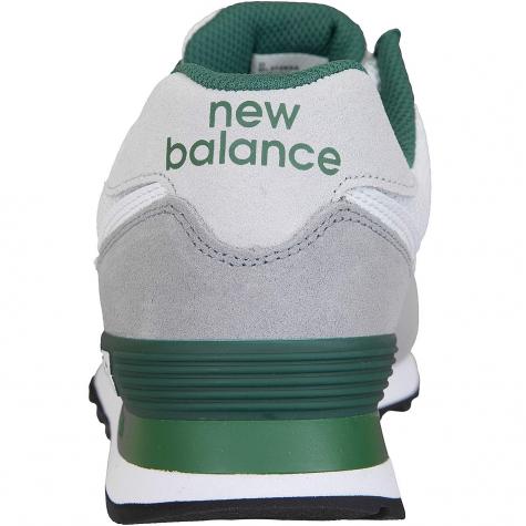 New Balance Sneaker 574 Leder/Textil grau/grün 