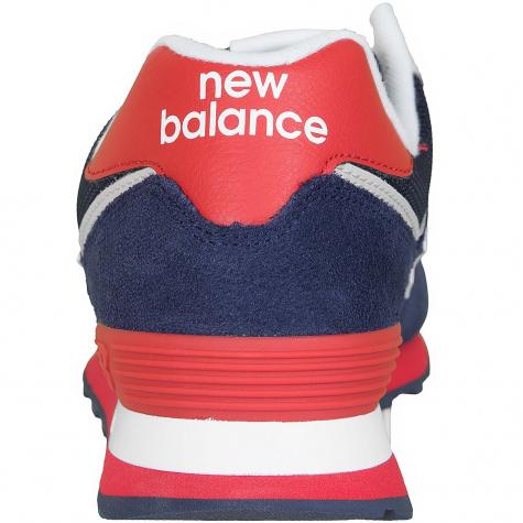 New Balance Sneaker 574 Leder/Textil dunkelblau/rot
