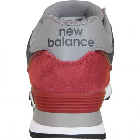 New Balance Sneaker 574 Leder/Textil/PU rot/dunkelblau 
