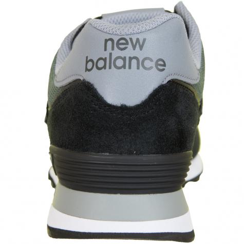 New Balance Sneaker 574 Leather/Textile/PU schwarz/grün