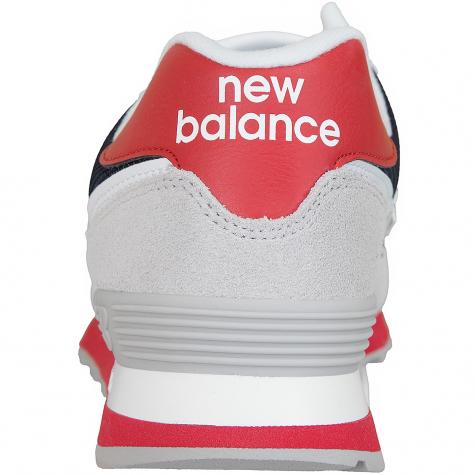 New Balance Sneaker 574 Leder/Textil grau/dunkelblau 