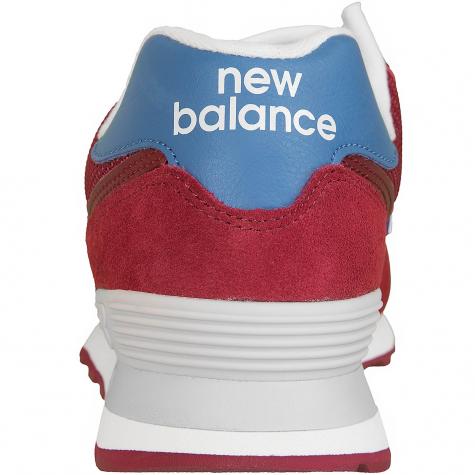 New Balance Sneaker 574 Leder/Textil rot 
