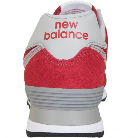 New Balance Sneaker 574 Wildleder/Mesh/Synthetik rot 