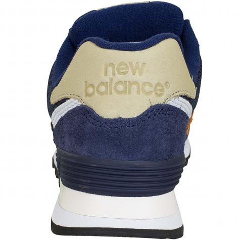 New Balance Sneaker ML 574 D Leder/Textil dunkelblau/orange 