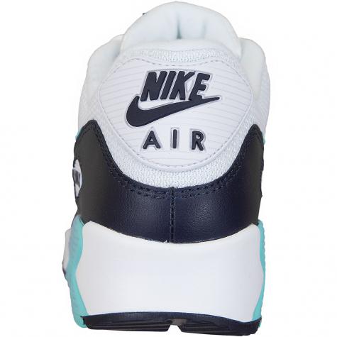 Nike Sneaker Air Max 90 Essential weiß/dunkelblau/türkis 