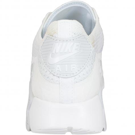 Nike Damen Sneaker Air Max 90 Ultra 2.0 Flyknit weiß/weiß 