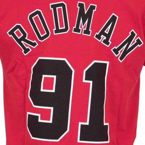 Mitchell & Ness T-Shirt Chicago Bulls Rodman rot 