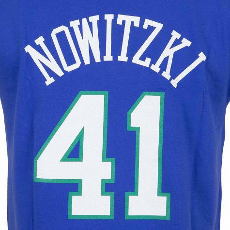 Mitchell & Ness T-Shirt Dallas Mavericks Nowitzki blau 