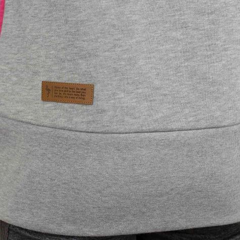 Mazine Damen Hoody Tasty grau/dunkelblau/pink
