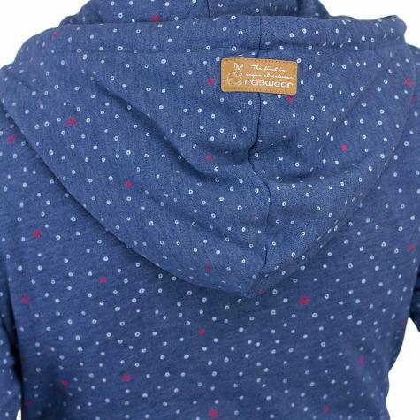 Ragwear Damen-Hoody Chelsea Hearts Zip indigo meliert