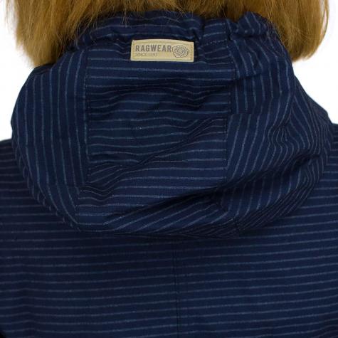 Ragwear Damen-Jacke Monade Stripes dunkelblau 
