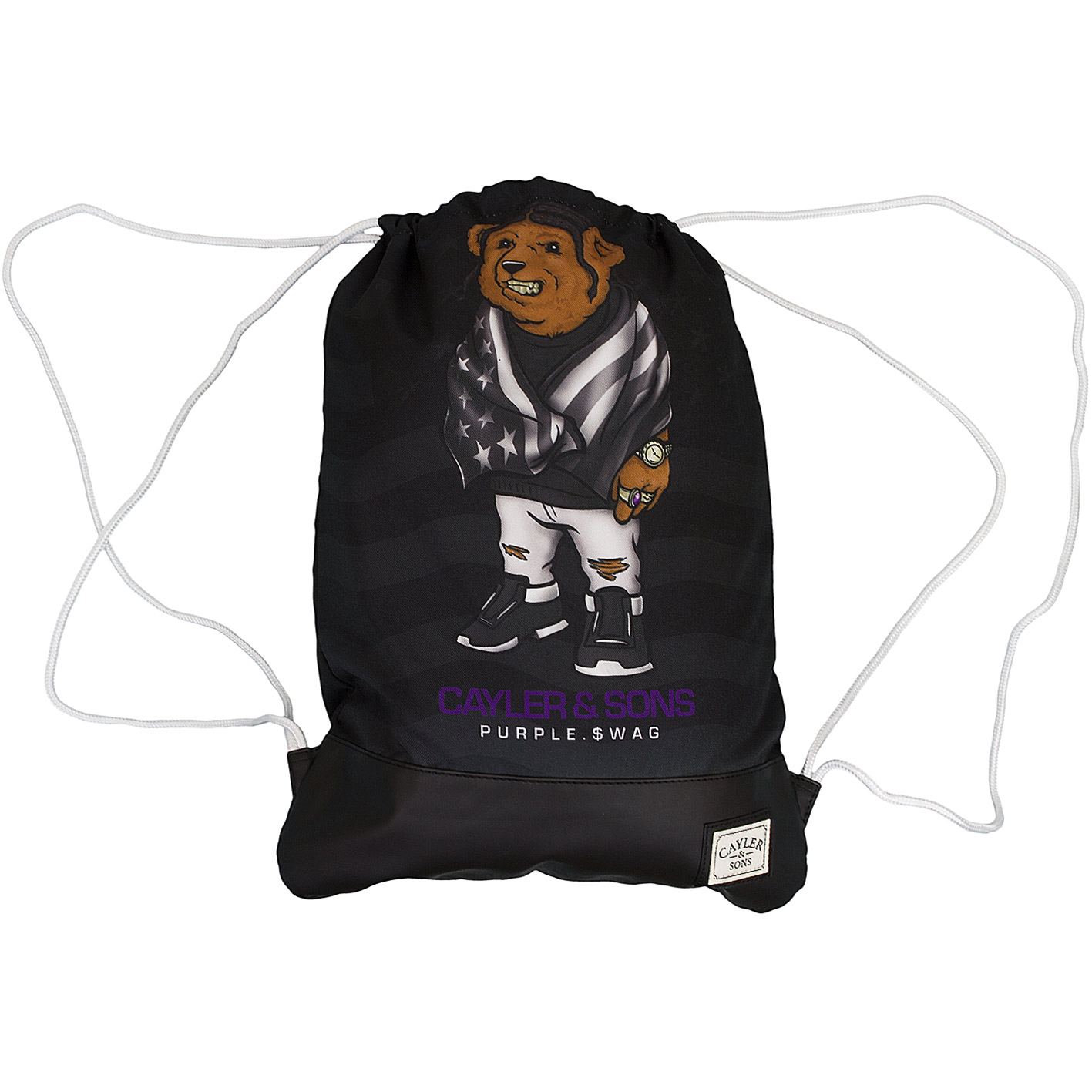 Cayler & Sons Gym Bag White Label Purple Swag schwarz - hier bestellen!