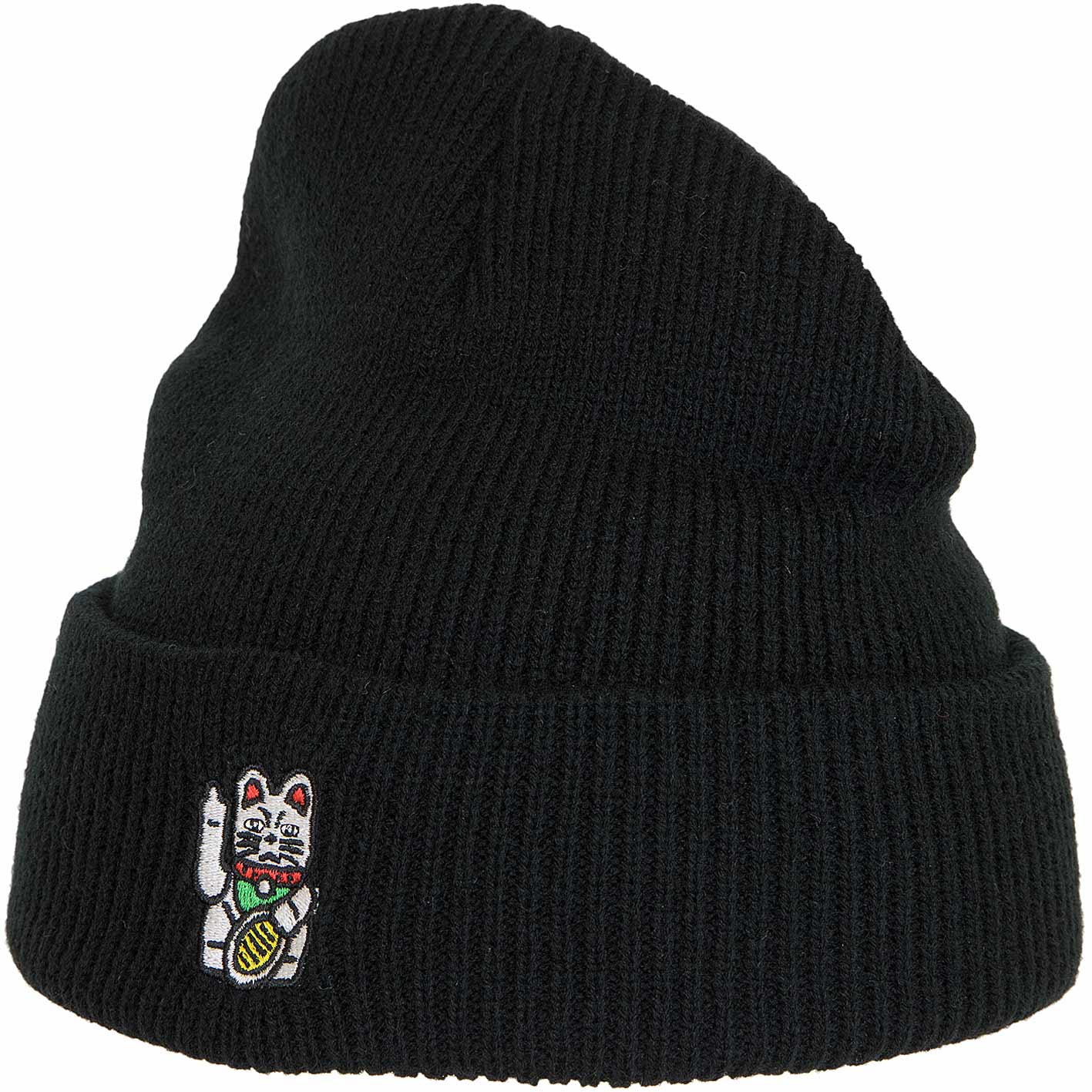 ☆ Iriedaily Beanie Bye Bye Cat schwarz 