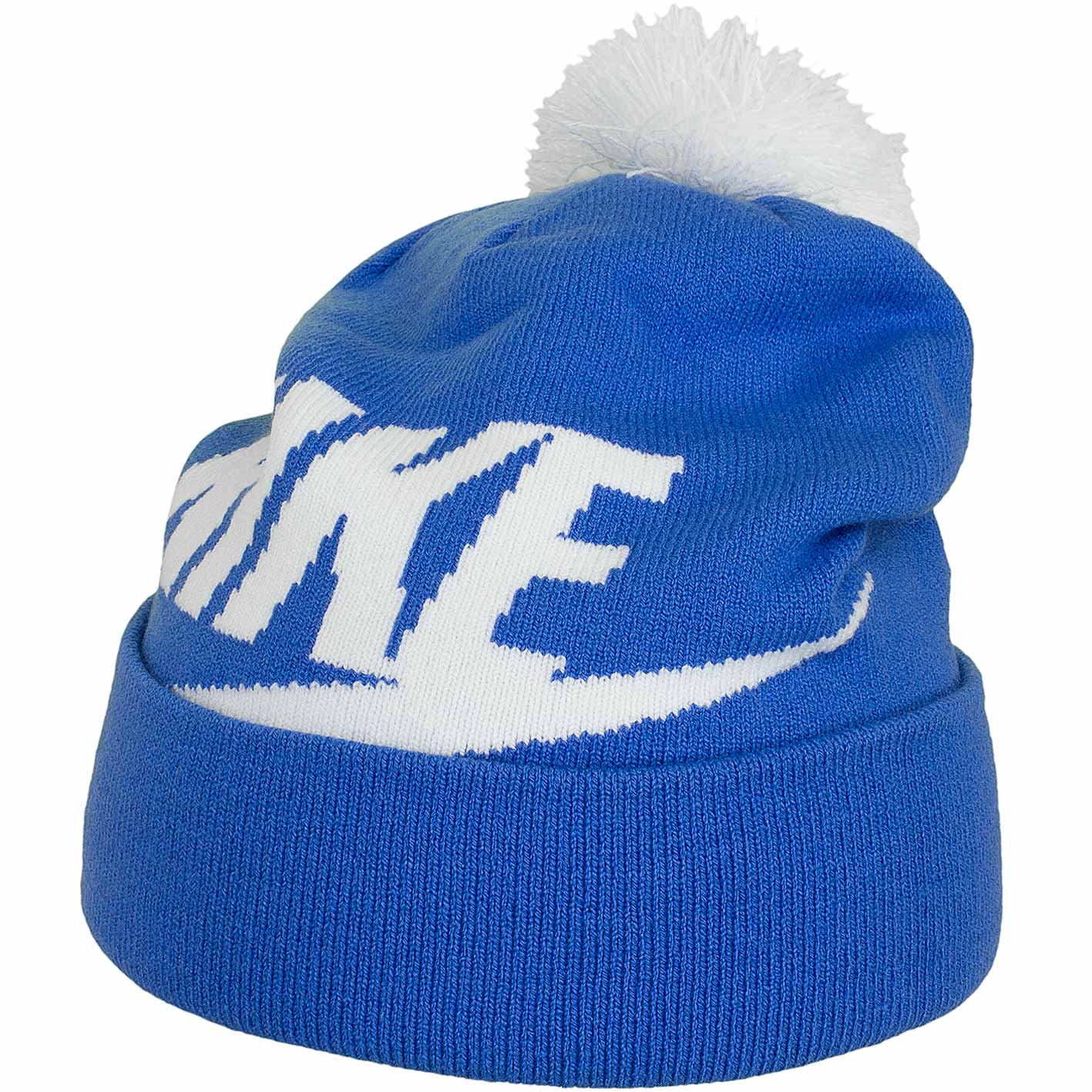 Nike Beanie Cuffed Pom blau/weiß hier bestellen!