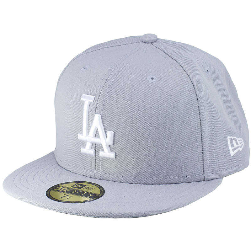 New Era 59Fifty Cap MLB Basic LA Dodgers grau/weiß - hier bestellen!