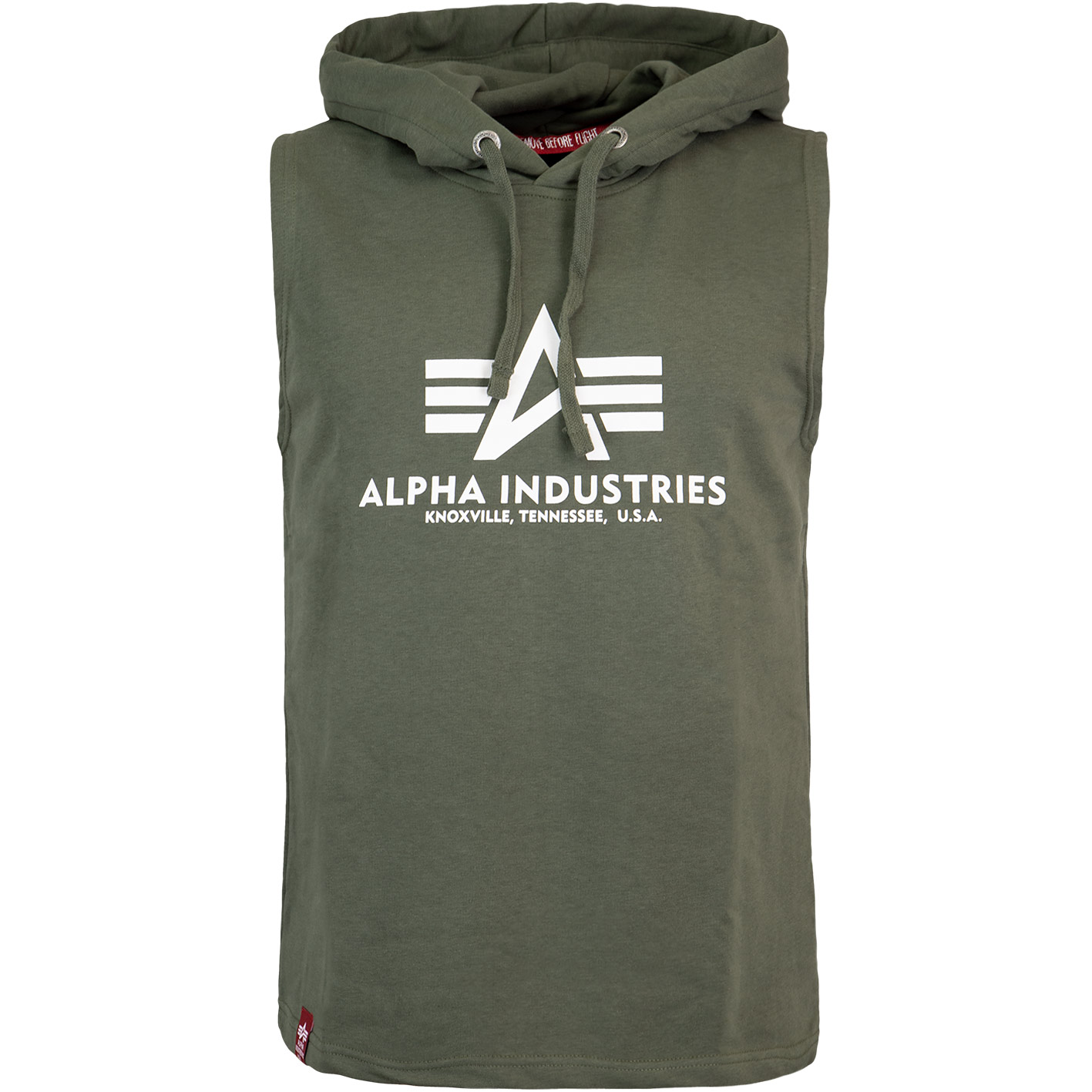 Alpha Industries Basic Hooded Tank Top dark olive hier bestellen!