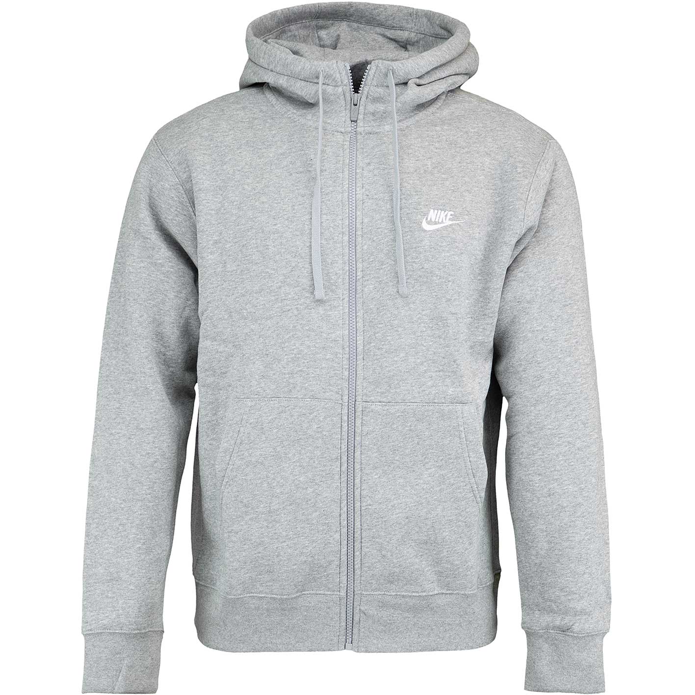 Nike Sportswear Club Fleece Men's Full-Zip Hoodie Dark Grey Heather ...