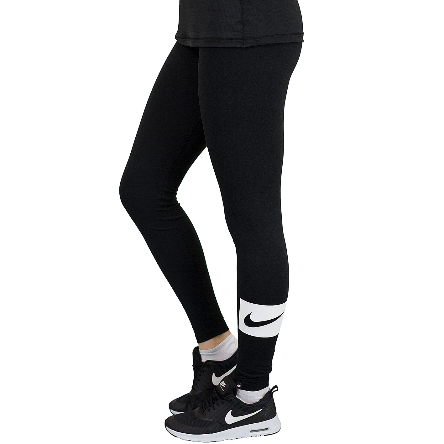 Nike Leggings Club Swoosh schwarz/weiß hier bestellen!