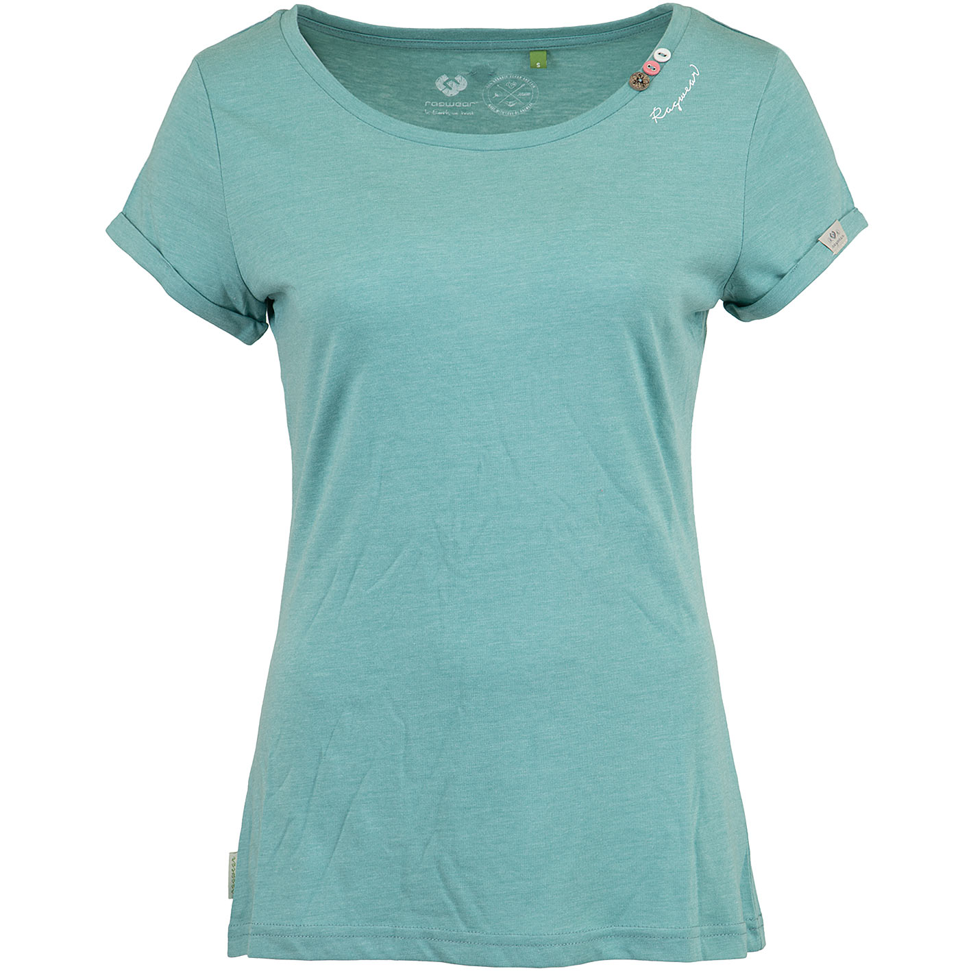 ☆ Ragwear Damen T-Shirt Florah Organic aqua blau - hier bestellen! | T-Shirts