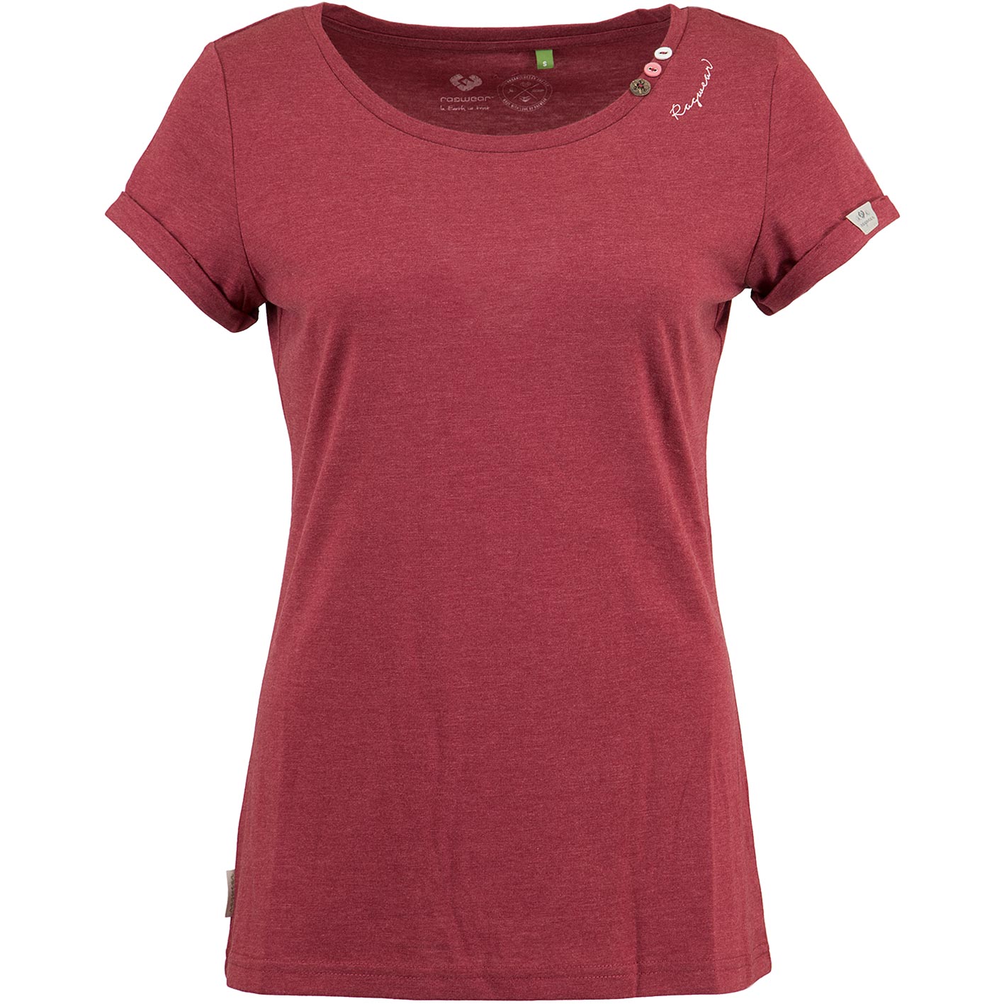 ☆ Ragwear Damen T-Shirt Florah Organic dunkelrot - hier bestellen!