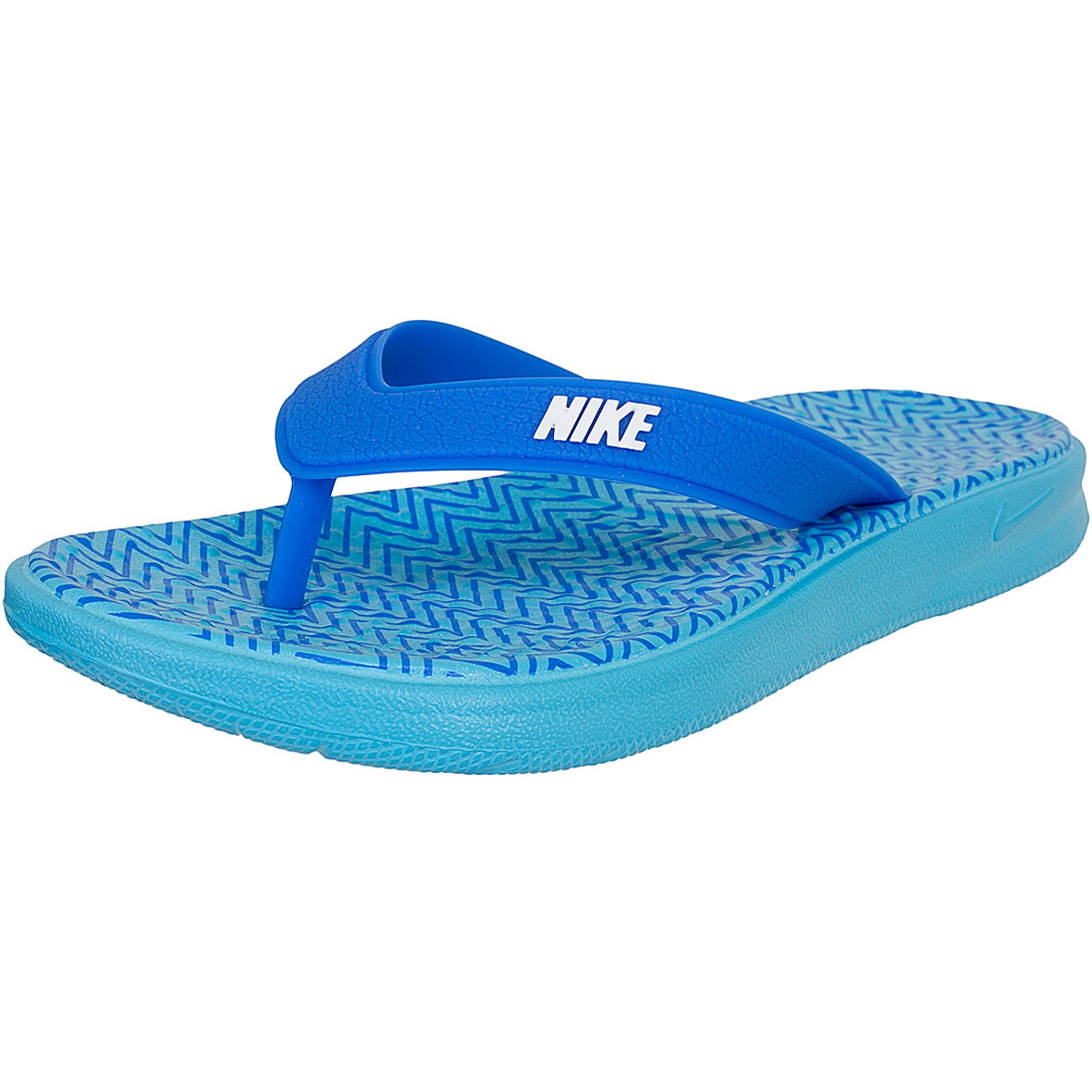 Nike Damen FlipFlop Solay Thong Print blau/weiß hier bestellen!