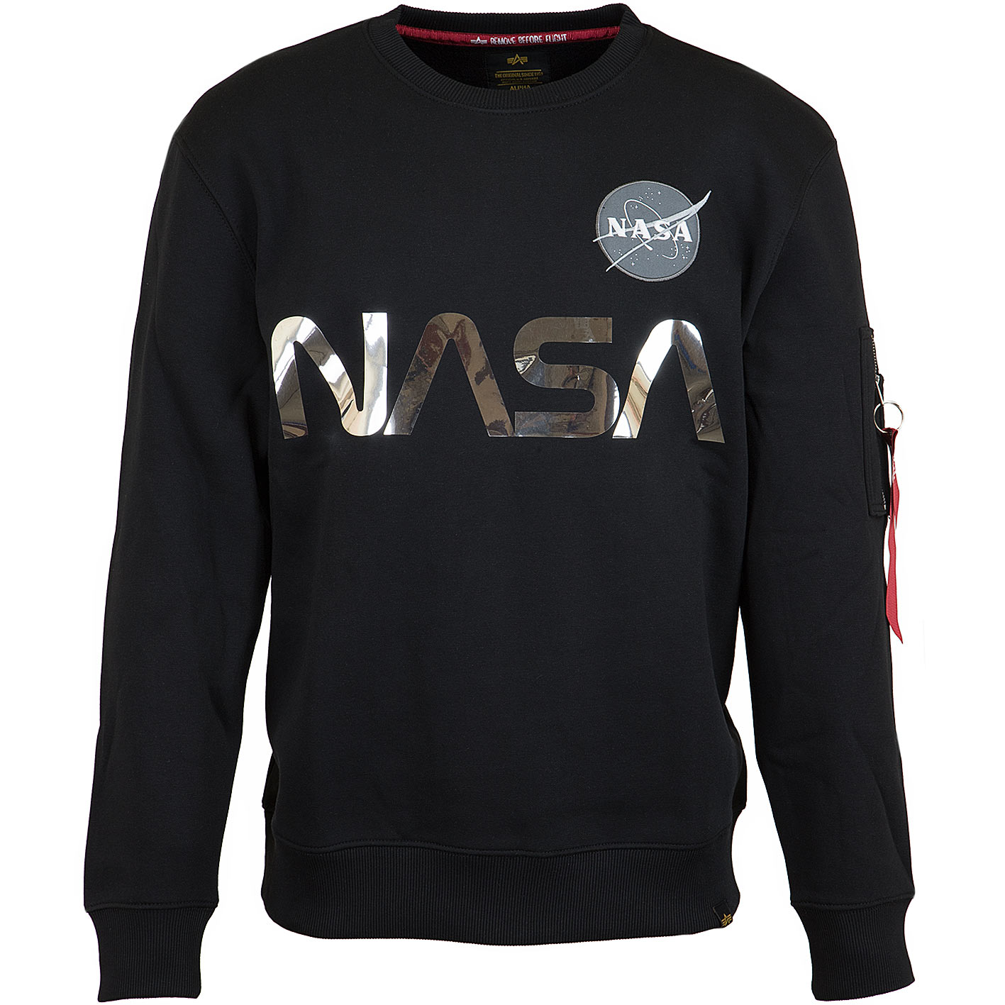 Nasa - T-shirt garçon imprimé logo en coton - Noir - - 12.90